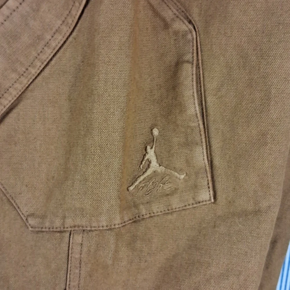 Jordan Brand Chicago Cargo Brown Drawstring Button Flat Front SZ SM Casual Pants